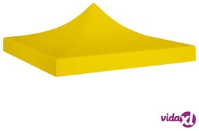 vidaXL Tetto per Tendone per Feste 3x3 m Giallo 270 g/m²
