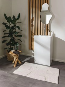 benuta Nest Tappeto da bagno Nehir Bianco 70x120 cm - Tappeto design moderno soggiorno