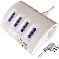 Multipresa 8 Posti Polivalenti In Alluminio Avvolgitubo Schuko +10/16 A + 2 USB