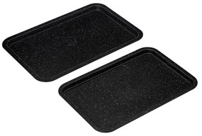 Set 2 teglie da forno in acciaio