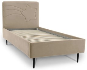 Letto per bambini beige con contenitore 90x200 cm Star - Scandic
