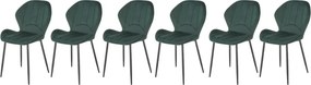 Set di 6 sedie K538 in velluto verde