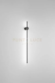 Applique clock in alluminio colore nero opaco a led 20w 2050lm - 30...