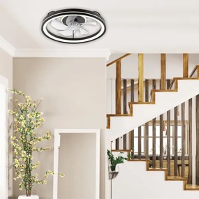 Plafoniera LED con ventilatore FARGO LED/37W/230V nero + +TC