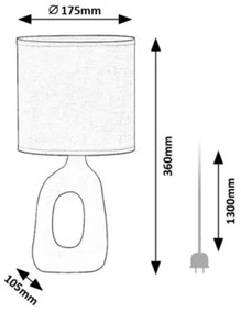 Rabalux 74070 - Lampada da tavolo SYLIRA 1xE14/40W/230V crema