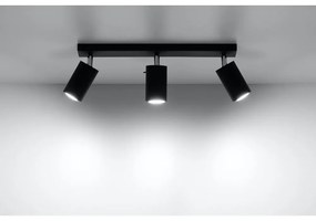 Plafoniera nera Etna - Sollux