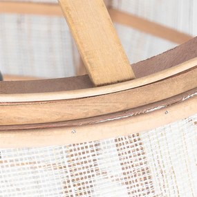 Lampada a sospensione smart marrone 50 cm incl. Wifi G95 - Pascal