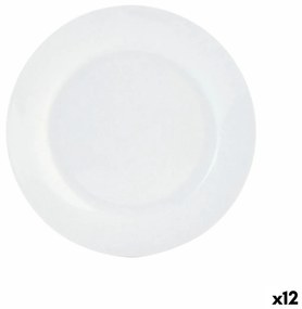 Piatto Piano Quid Basic Ceramica Bianco (Ø 27 cm) (12 Unità)