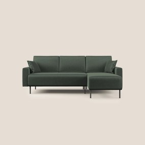 Arthur divano moderno angolare in velluto morbido impermeabile T01