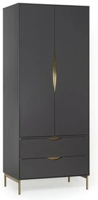 Armadio grigio scuro 80x195 cm Kobe - Woodman