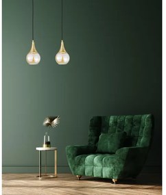 Lampadario a sospensione con filo LACRIMA HONEY 2xE27/60W/230V