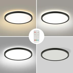 Brilagi - Lampada LED RGB dimmerabile ULTRA SLIM 18W 230V Ø30 cm nera+DO