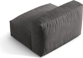 Parte divano componibile grigio (solo con parte centrale) con rivestimento in velluto Martina – Micadoni