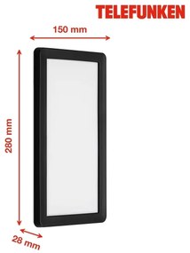 Telefunken 313605TF - Applique a LED da esterno LED/16W/230V IP44 nero