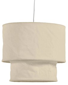 Kave Home - Paralume da lampada da soffitto Mariela in lino finitura beige Ã˜ 40 cm