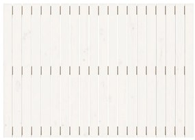 Testiera da parete bianca 127,5x3x90 cm legno massello di pino