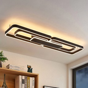 Lucande Kadira plafoniera LED, 120 cm, nero