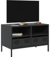 Mobile TV Nero 68x39x43,5cm in Acciaio Laminato a Freddo 851316