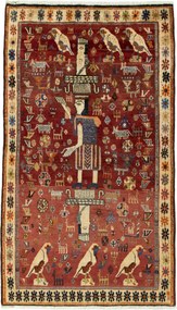 Shiraz Tappeto 110x190 Rosso (Iran) Annodato A Mano