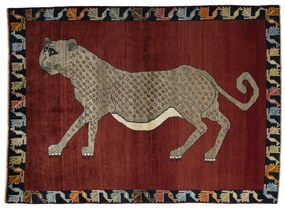 Gabbeh Tappeto persiano 140 x 190 Rosso (Iran) Annodato A Mano