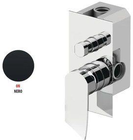 Rubinetto per doccia ad incasso monocomando Soffio nero lucido GATTONI RUBINETTERIA