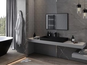 Mexen Loft specchio da bagno rettangolare 90 x 60 cm, cornice nera - 9852-090-060-000-70