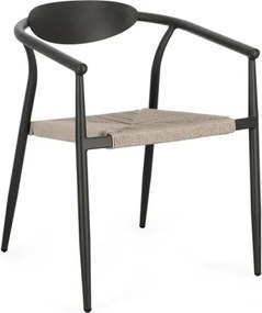 Sedia Da Esterno In Alluminio Con Braccioli Impilabile Linares Antracite Bizzotto