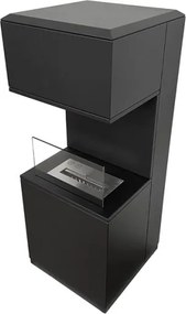 Camino a bioetanolo da terra Oslo in acciao nero L38xP38xH100 cm