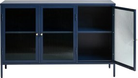 Vetrina in metallo blu Bronco, altezza 85 cm - Unique Furniture