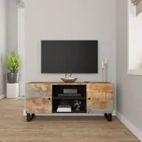 Mobile Porta TV 105x33x46 cm in Legno Massello di Recupero 345222