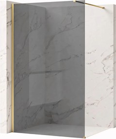 Parete doccia Rea Flexi Grey / Brush Gold 140