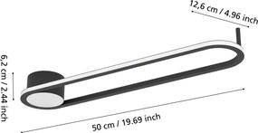 Eglo 902151-LED Plafoniera COLLECORVINO LED/24W/230V 2700/4000/6500K nero