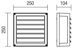 Redo 9893 - Applique da esterno BRICK 2xE27/42W/230V IP54 marrone