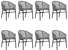 Set mobili da pranzo da giardino 9 pz antracite