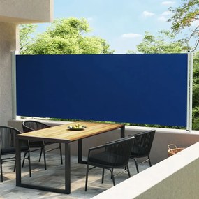 Tenda Laterale Retrattile per Patio 600x160 cm Blu