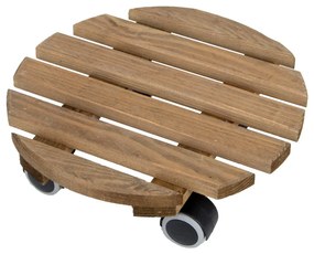 Tappeto mobile in legno marrone, ø 28,7 cm - Esschert Design