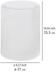 WENKO 25209100 - Cestino ATRI 21 x 25,5 cm bianco