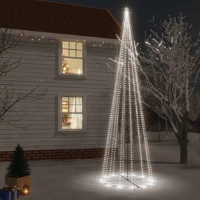 Albero di Natale a Cono con LED Bianco Caldo e Freddo, Albero di Natale a Cono Bianco Freddo 1134 LED 230x800 cm