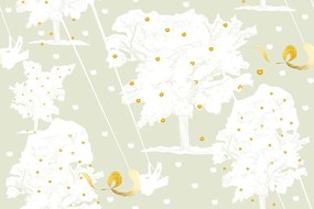 Carta da parati – Frutteto di mele d'oro