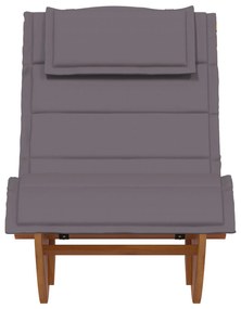Lettino prendisole set di 2 grigio scuro