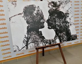 Stampa su tela – Aspetto dell'amore in bianco e nero