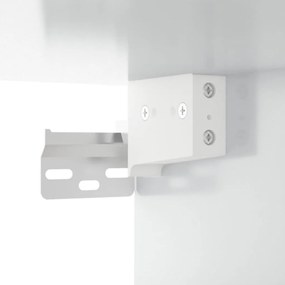 Mobili Parete 2 pz Bianco Lucido 80x35x36,5cm Legno Multistrato