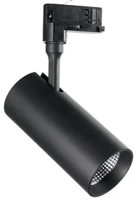 Proiettore Cilindrico Smile Alluminio Nero Led 20W 3000K Luce Calda Cri80 50°