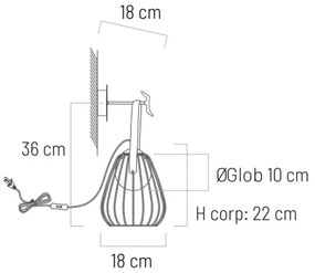 Klausen 101021 - Applique MEMORY 1xG9/4W/230V bianco/marrone