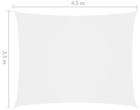 Parasole a Vela Oxford Rettangolare 2,5x4,5 m Bianco