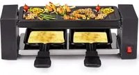 Griglia Raclette Gourmet 400W Piastra Grill Manico Termico Antiustioni 2 Persone