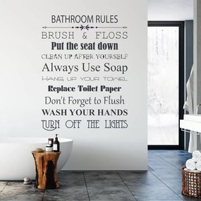 Adesivi - Bathroom Rules | Inspio