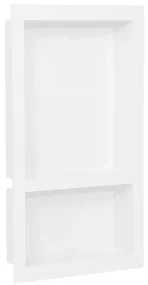 Nicchia Da Doccia Con 2 Scomparti Bianco Lucido 41x69x9 Cm /