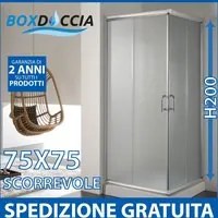 Box Doccia Quadrato 75x75 H198 Stampato C 6mm mod. Ready