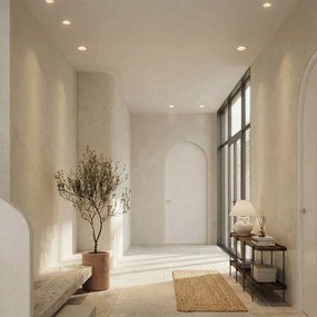 Portafaretto Quadrato 100x100 mm GU10 in Gesso Pitturabile Curvo